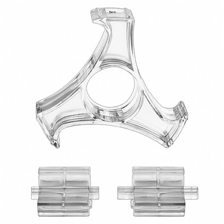 Acrimet Noyau de Rechange pour Dérouleur de Ruban Adhésif – Compatible avec Rouleaux de 1" et 3" – Lot de 3 – Plastique Transpar