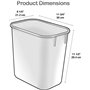 Acrimet Corbeille, Poubelle de bureau, 3,25 gallons / 13 quarts / 12 litres (en plastique) (couleur blanche) (lot de 4)