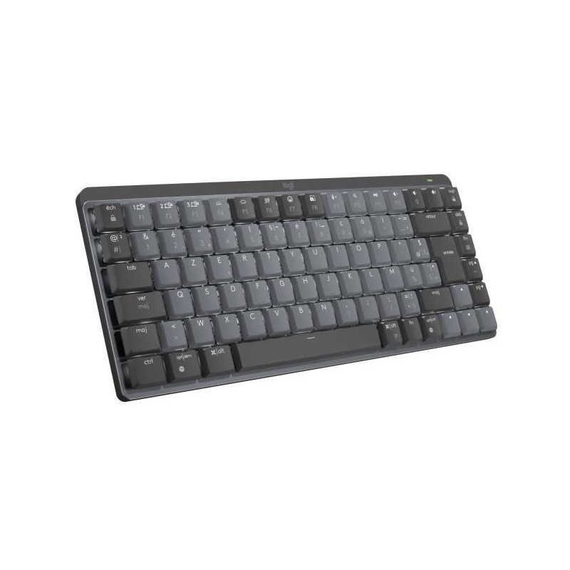 Logitech MX Mini Mechanical clavier RF sans fil + Bluetooth Azerty Français Graphite, Gris