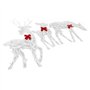 Ensemble Familial de Cerfs de Noël éclairés de 3 Pièces, Grandes Décorations de Vacances en Plein Air, Lumière LED, pour les Cou