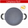 Lagostina Tempra Mineral Casserole avec couvercle, acier et aluminium avec revêtement minéral+ Ø 26 cm, poignées en silicone, ef