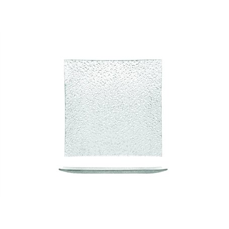 H&h set 6 piatti in vetro quadro gocce 20