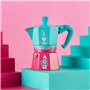 Cafetière Italienne Bialetti Bleu Rose Aluminium Thermoplastique 3 Tasses