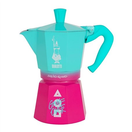 Cafetière Italienne Bialetti Bleu Rose Aluminium Thermoplastique 6 Tasses