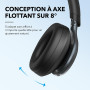 Soundcore Space One Casque Bletooth sans fil avec Réduction de Bruit Active Adaptative by Anker, Réduction des Voix Humaine 2X P