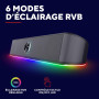 Trust Gaming GXT 1619 Rhox Barre de Son RGB 12W (6W RMS), Enceinte PC Stéréo Alimentation USB, Format Compact, Câble AUX 3.5 mm,
