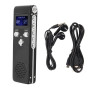 Enregistreur Vocal Numérique 192Kbps HD Réduction du Bruit Double Microphone Appareil D'enregistrement Portable Lecteur MP3 pour