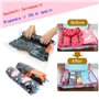 Lot de 10 sacs de compression sous vide, gain d’espace de 35 x 50 cm, il n'y a pas besoin d'un aspirateur ou d'une pompe. transp