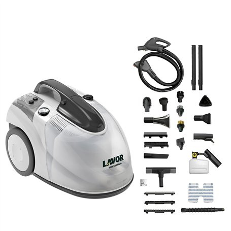 Lavor Nettoyeur Vapeur Professionnel GV EGON VAC 4.1 Plus Vapeur 152°C avec Fonction d'Aspiration. Élimine les Germes et les Bac