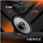 Hertz X 165 – Paire de Haut-parleurs coaxiaux 2 Voies 165 mm, 110W Peak, cône polypropylène et Tweeter PEI