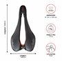 Selle Italia SLR Boost KC Manganese Superflow - Selle Vélo Route Classique, Gel Confort, Trou Superflow - Taille L3, Noir/Rouge