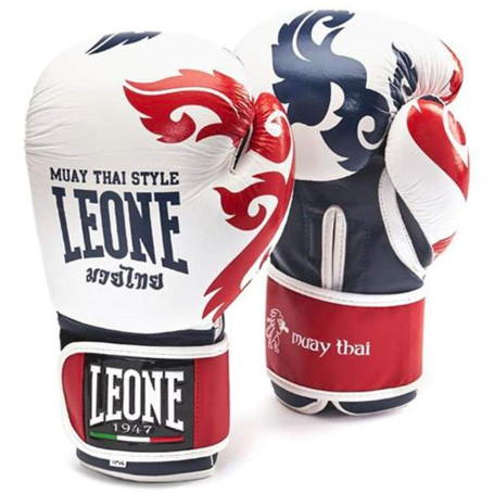LEONE 1947 GN031 MUAY THAI Gants Boxe - Blanc - 16 oz