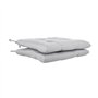 KASANOVA Lot de 2 coussins de chaise gris clair 39 x 39 cm en microfibre