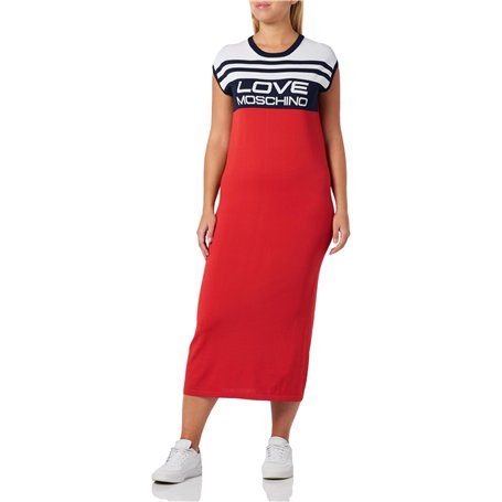Love Moschino Robe Longue sans Manches