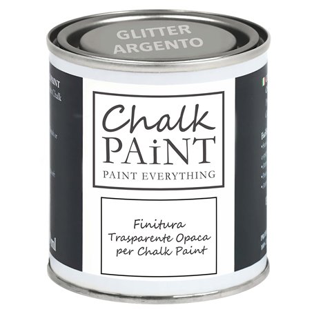 Finition Transparente PAILLETÉE ARGENT 250 ml - Rendez votre travail étincelant - Extra Résistante spécifique pour la peinture à