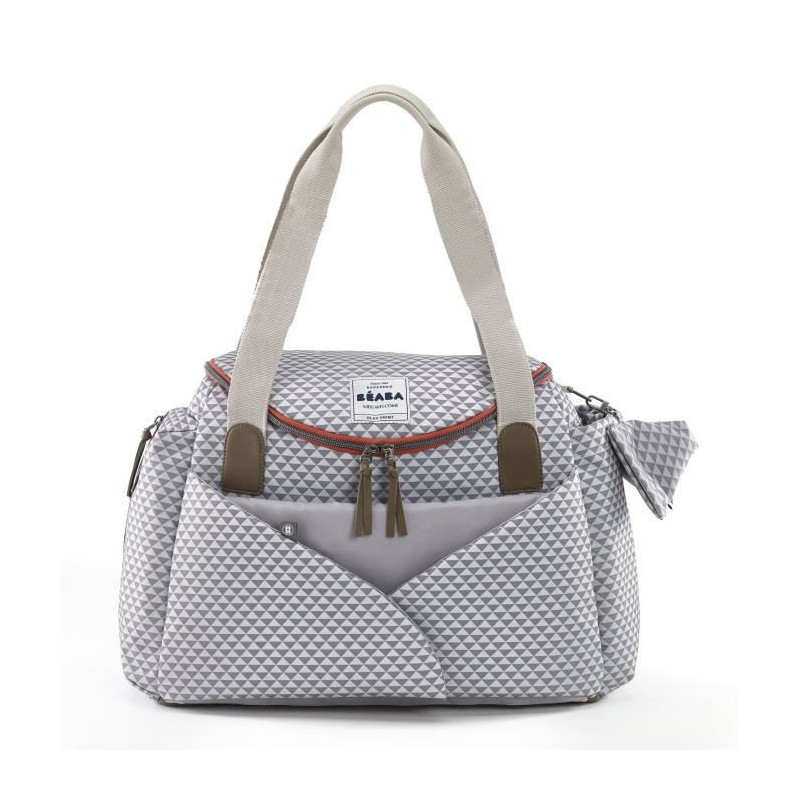 Sac a langer Sydney II - Beaba - Modulable - Grande contenance - Rangements multiples - Gris Corail