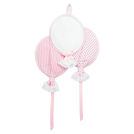 FILET - Noeud De Naissance Nouveau-né Composé de Trois Ballons dont Un avec Insert en Toile Aida à Broder