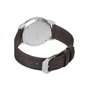 slow Solar 01 - Bracelet en toile marron foncé - Boîtier en aluminium argenté - Cadran crème - Unisexe - Adulte - Montre solaire