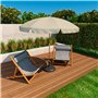 FRANKYSTAR Radika Base pour parasol de jardin rond Ø51 cm Support de 25 kg pour parasols en béton gris