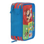 Franco Cosimo Panini Super Mario - Trousse d'école Officielle Super Mario, Trousse 3 Compartiments Enfant et Fille avec kit de P