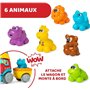 Chicco Train de L'Aventure, Jouet Bilingue Français-Anglais pour Enfants avec Station, Ensemble Train et 6 Animaux, Jouet Éducat