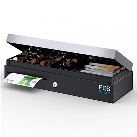 POS VALLEY Tiroir professionnel Flip-Top ouverture verticale automatique pour POS Imprimante et enregistreur de caisse