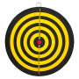 BullTek Jeu cible fléchettes petit 22,5 cm Tir à la Cible Panneau Double Face Tir à Signe Adultes et Enfants avec 2 Flèches en A