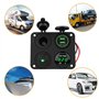 4 groupes 12V/24V Panneau d'interrupteurs à bascule marche/arrêt Avec double prise USB,Briquet,Voltmètre pour voitures,caravanes