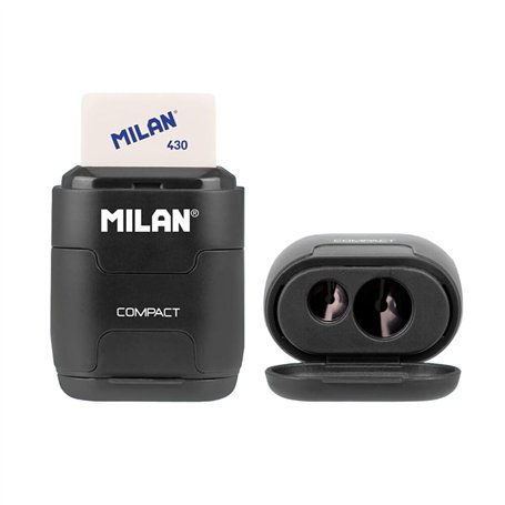 Taille-crayon Milan compactserie especial shadow Noir Caoutchouc