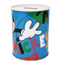 Disney Tirelire Mickey Mouse en métal étain non ouvert 11 x 8 cm