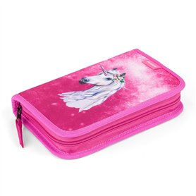 Trousse d'écolier cylindrique Unicorn Academy Lila 20 x 7 x 7 cm