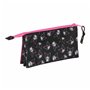 Trousse Fourre-Tout Triple Kuromi Noir Fuchsia 22 x 12 x 3 cm