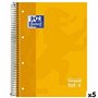 Cahier Oxford Classic Jaune A4 80 Volets (5 Unités)