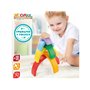 ColorBaby WOOMAX Montessori Jeu de Construction Arc-en-Ciel en Bois pour Enfant 6 pièces