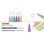 Alpino - Surligneurs Glitter Set de 6 couleurs brillantes | Pointe biseautée de 1-4 mm | Encre à base d'eau | Couleurs vives | Q