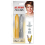 Alpino - Blister de 2 bâtons de maquillage Face Stick Metallic - Or et argent | Finition brillante et durable | Application faci