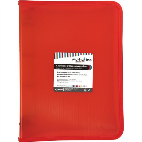 Grafoplás Classeur à anneaux avec fermeture éclair A4+