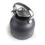 Lacor 69397 - Bouilloire rétro en acier inoxydable 18/10 avec technologie STRIX, finition gris mat, 1,7 l