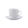 Tasse avec sous-tasse Quid New Renova Blanc Céramique 200 ml (6 Unités)