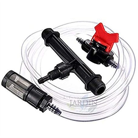 Injecteur d'engrais Venturi 32Ø 1". Débit maximal d'engrais de 34 à 279 l/h. Filetage mâle 1". Injecteur d'engrais professionnel