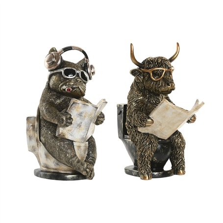 Figurine Décorative Home ESPRIT Doré Argenté 14