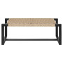 Banquette Home ESPRIT Noir Fibre synthétique Fibre bois de teck 120 x 40 x 45 cm