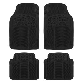 Lot de 4 Tapis en Caoutchouc pour Voiture Noir