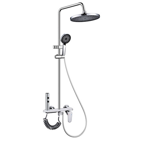 Colonne de douche Fontastock Argenté Acier inoxydable ABS Plastique Mitigeur Chrome