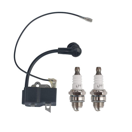 Hippotech Bobine d'allumage avec bougie Spark 2 PCS pour STIHL FS75 FS80 FS85 FC85 HS75 HL75 HT75 HL75K HS80 HS85 KM85# 4137400