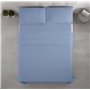 Degrees home Premium - Parure de lit 140x190 - Drap Housse 140x190 - Drap Plat 140x190-2 taies d'oreiller 70x50, Bleu Clair