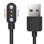 OcioDual Câble de Charge USB Compatible avec Xiaomi Haylou LS01/LS02 Noir 2 Pin Broches Chargeur Remplacement Magnétique