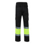 VELILLA 157 Pantalon multipoches bicolore haute visibilité Noir/jaune fluo Taille M
