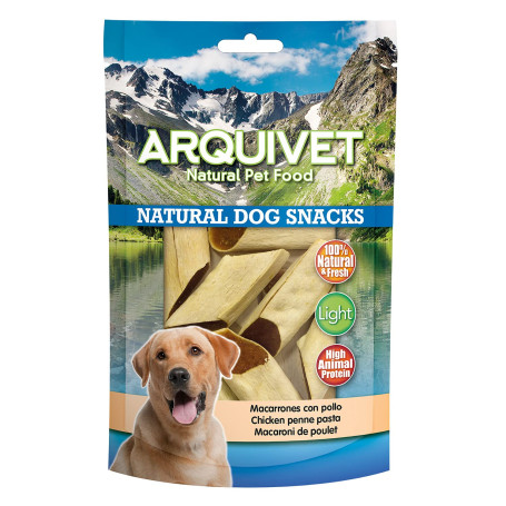 ARQUIVET Lot de 12 Snacks Macaroni au Poulet 100 g - Natural Dog Snacks - 100% Naturel - friandises