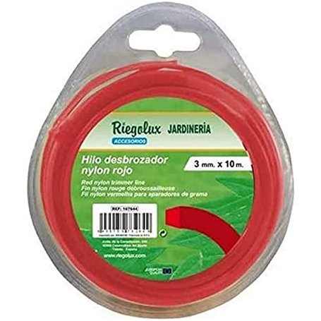 Riegolux 107663 Fil Débroussailleuse Nylon Carré Jaune 1.6 mm x 25 m